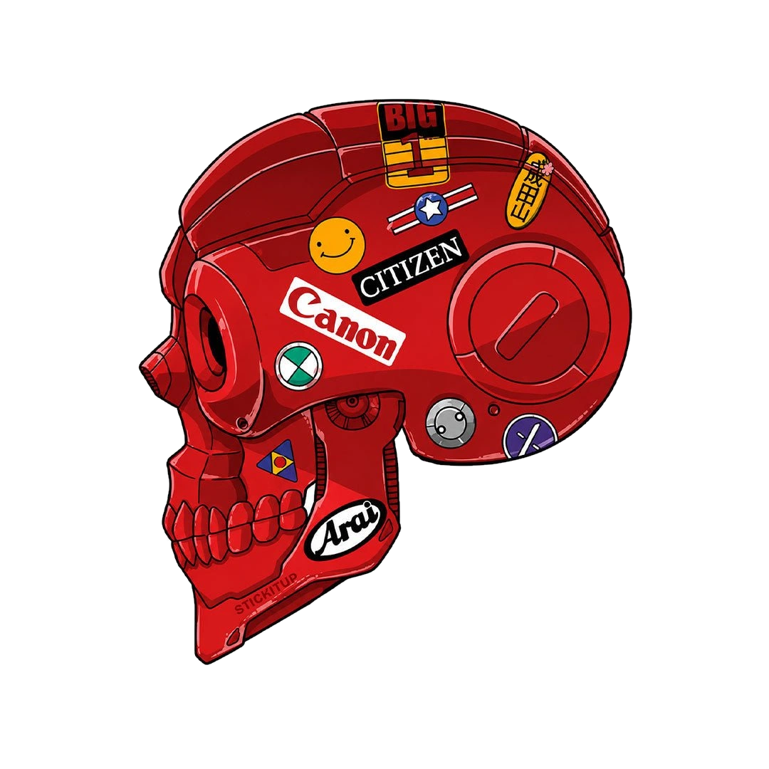 Canon Skull Art Sticker